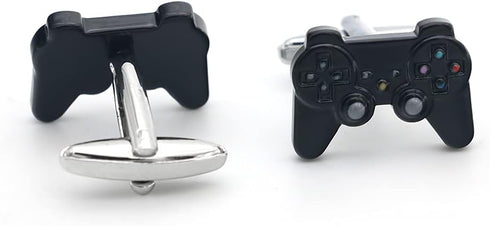 Funny GamePad Cuff Links Black Color Painting Brass Material Joystick Design Cufflinks with Gift Box...