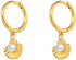 Cute Shell Pearl Huggie Small Hoop Earrings Dangle Drop for Women 925 Sterling Silver 14K Gold Filled Boho Beach Simple Charm Hoops Delicate Hypoa...