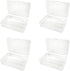5 Pcs Plastic Beads Storage Boxes Rectangular Empty Mini Organizer Boxes Clear Reusable Craft Containers with Hinged Lids for Small Items...