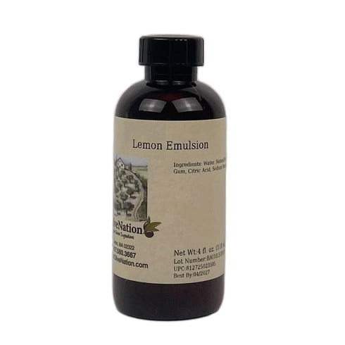 OliveNation Lemon Emulsion for Baking, Water Soluble, Kosher, Gluten Free, Vegan, PG Free - 4 ounces...
