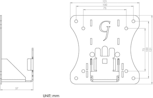 Monitor Arm/Mount VESA Adapter Compatible with HP Pavilion 22M, 24M, 27M - Gladiator Joe - 100% Made in Canada...