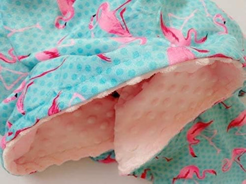 Baby Blanket Super Soft Minky Blanket with Double Layer Dotted Backing Pink Flamingo Security Blanket for Newborns Nursery Stroller Receiving Todd...