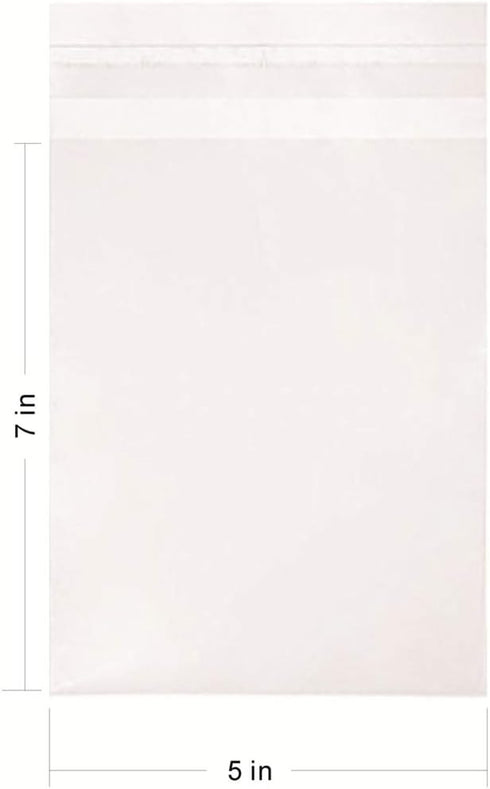 5 x 7-inch Crystal Clear Resealable Cello Cellophane Bags for Candy Cookies Cards, Pack of 100....