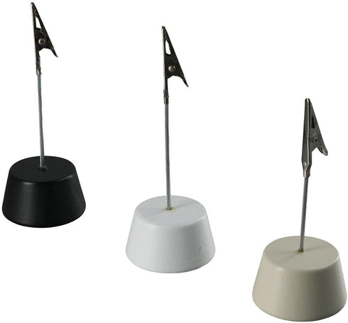 6PCS Wood Base Metal Clips Card Note Holder, Memo Clips Photo Picture Stand Holder, Wedding Table Number Holder, Stands Office Desk Organizer...