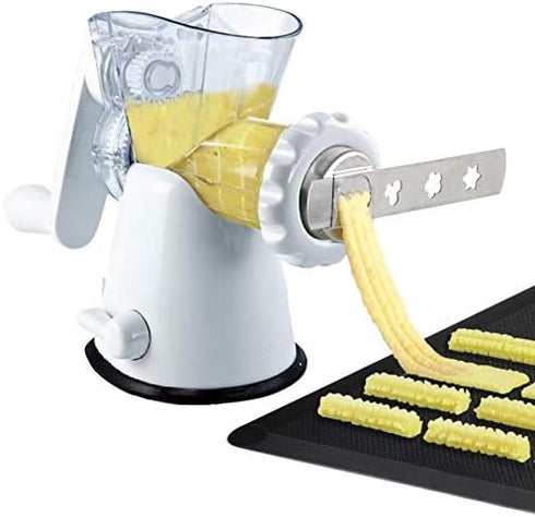 Tredoni Long/Elongated Biscuits Cookie Maker Schablone/Bar ~2 inch (5cm) Meat Mincer Attachment, 4 Patterns Churros Dough Pastry Maker...