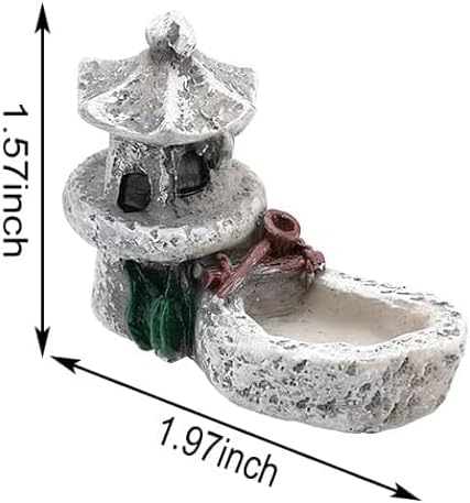 Pool Towers Miniature Fairy Garden Accessories,Miniature Pond Lawn Garden Ornament Figurines, Mini Lighthouse Water Well Bridge Figurines, Micro L...