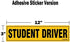 TOTOMO Student Driver Sticker for Car- Large 12x3 Adhesive Reflective Vehicle Safety Sign Window Cling for New Rookie Learner Drivers Removable Bu...