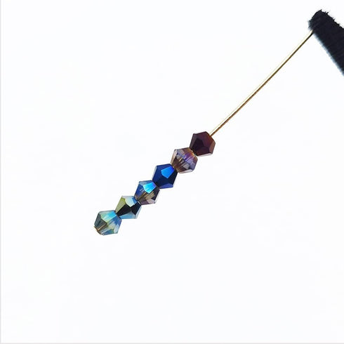INSPIRELLE Approx 2400pcs 4mm Electroplated Multicolor Bicone Beads for Jewelry Bracelet Making Bulk Faceted Crystal Glass Briolette Beads...
