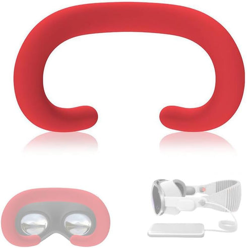 Silicone Eye Mask for Apple Vision Pro,Silicone Face Pad Cover,Sweat Proof, Light Leakage Proof,Replaceable VR Accessories (Red)......