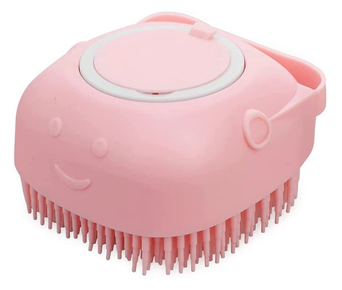 Pet Bath Massage Brush Puppy Dog Cat Grooming Cleaning Soft (Pink)...