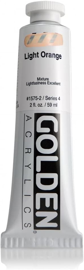 Golden Heavy Body Acrylic, 2 Ounce Tube, Light Orange (1575-2)...