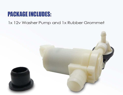 81514-232316D Windshield Washer Pump w/Grommet - Washer Motor Compatible with Honda CR-V - Replaces OEM #: 76806SMAJ02, 76806SMAJ01...