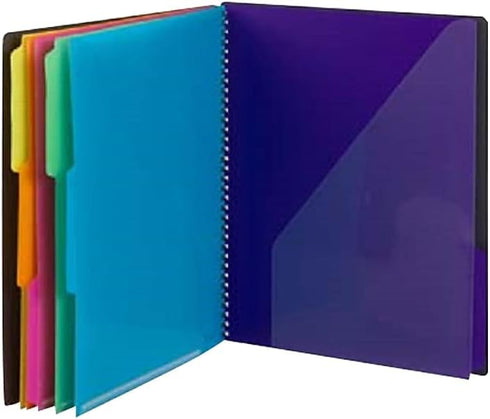 Smead 12 Pocket Poly Project Organizer, Letter Size, 1/3-Cut Tab, Gray with Bright Colors (89207)...