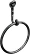 Hand Forged Knot Metal Towel Ring Wrought Iron Handmade Wall Mounted Hand Towel Holder Blacksmith Wall Mounted Towel Rack Black Antique Finish Hea...