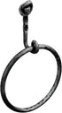 Hand Forged Knot Metal Towel Ring Wrought Iron Handmade Wall Mounted Hand Towel Holder Blacksmith Wall Mounted Towel Rack Black Antique Finish Hea...