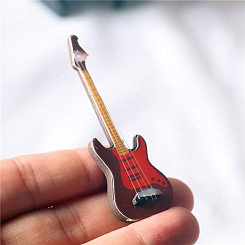 NWFashion 2PCS Musical Instruments Guitar/Beth Dollhouse Miniature Accessories Toy Set...