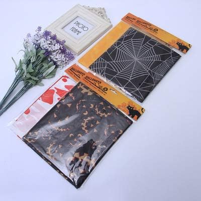 Halloween Tablecloth, 2PCS 54x108 Inch Disposable Table Cover, Rectangle Plastic Halloween Table Cloth for Hunted House Table Decoration, Black...