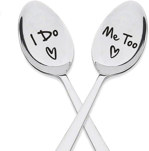 Wedding Gifts for Bride and Groom I Do Me too Spoons Engagement Gift for Couples Gifts for Boyfriend Girlfriend Marriage Gifts for Couple Promise ...