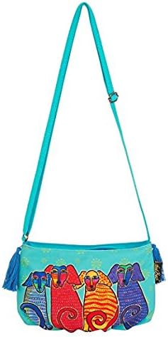 Laurel Burch Pups Dog Crossbody Bag Handbag Purse...