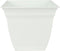 The HC Companies 12 Inch Eclipse Square Planter with Saucer – Indoor Outdoor Plant Pot for Flowers Vegetables Herbs, White...