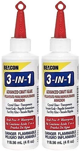 Beacon 3-in-1 Advanced Crafting Glue, 4-Ounce, 2-Pack...