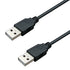 USB to USB Cable - Superspeed USB 2.0 Type A Male to Type A Male 24 / 28AWG Cable 7 Feet - Black...
