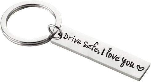 Drive Safe Keychain I Love You Pendant Dad Boyfriend Gift Trucher Husband Valentiness's Day Driver Gift for Women Men...