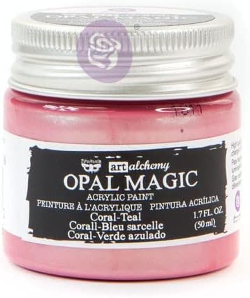 Prima Marketing Inc. Finnabair Art Alchemy-Opal Magic Acrylic Paint-Coral-Teal...