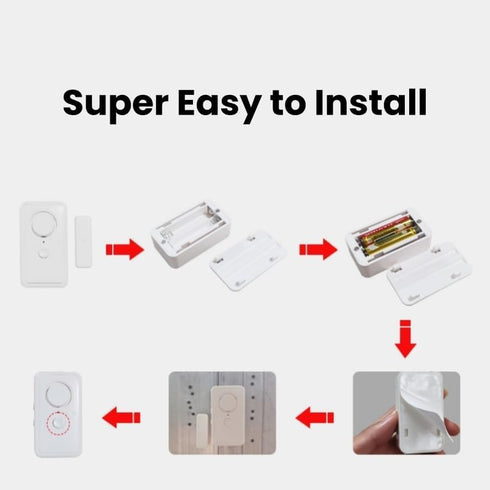 Wireless Personal Security Alarm Window and Door Sensor, 2 Pack, DIY Protection, Burgalar Alerts...