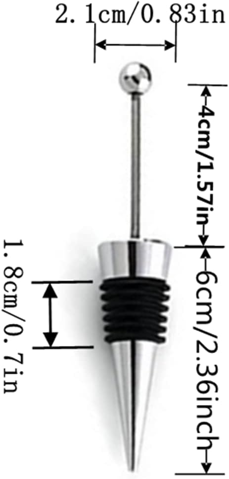 10Pcs Wine Stoppers for Wine Bottles, ENLAYER Stainless Steel Wine Saver Bottle Stopper, Reusable Wine Corks for Beverage, Silicone Wine Stopper F...