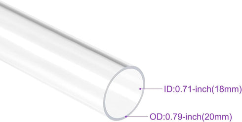1Pcs Hollow Acrylic Clay Roller Acrylic Round Tube Roller Rolling Clay Bar Clear Clay Art Craft DIY Polymer Clay Tool, transparent...