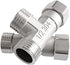 Beduan Stainless Steel 1/2" G 3 Way Diverter, Movable Cap Flexible Tee Connector for Angled Valve, Bidet, Sprayer, Shower Arm (All 3 way is 1/2 G ...
