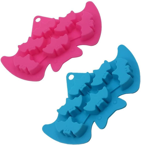 Silicone Bakeware Set - Heat Resistant Halloween Baking Molds for Chocolate, Candy Mold Ice Tray - Bats, 2 Pack...