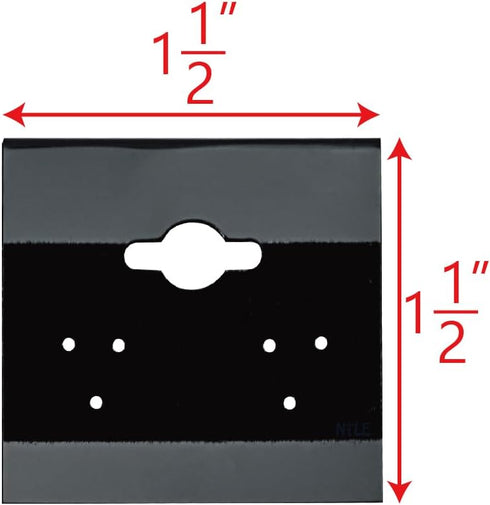 MOOCA 100 pieces of 1.5 x 1.5-inch plain black velvet hanging earring cards serve as earring holders and display cards for ear studs and more. Mad...