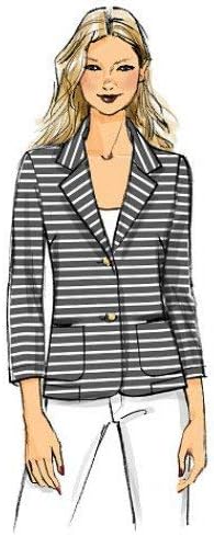 Butterick Patterns B5926F50 Misses'/Misses' Petite Jacket Sewing Template, Size F5 (16-18-20-22-24)...