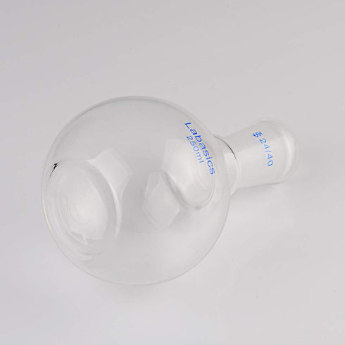 Glass 250ml Single Neck Flat Bottom Boiling Flask, with 24/40 Standard Taper Outer Joint, 250ml...