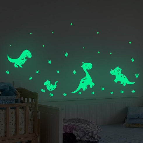 Glow in The Dark Stickers,2 Pack Dinosaur Stickers Decor for Boys Kids Bedroom,Wall Stickers for Living Room Decorations...