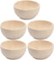 SEWACC 5pcs Wooden Bowls Unfinished Bowls Unpainted Wooden Bowls Serving Bowl Wood Crafts Bowls Pinch Bowls for Fruits Salad Cereal...