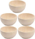 SEWACC 5pcs Wooden Bowls Unfinished Bowls Unpainted Wooden Bowls Serving Bowl Wood Crafts Bowls Pinch Bowls for Fruits Salad Cereal...