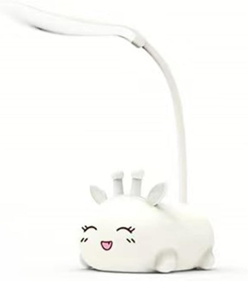 Cute Deer Lamp USB Rechargeable Reading Light,LED Desk Lamp for Kids, Portable LED Table Light, Flexible Gooseneck Eye-Care Cartoons Small Desk La...