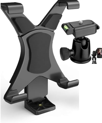 Acuvar Universal Tablet Tripod Mount and Universal Smartphone Mount Holder for All Smartphones and Tablets (10) Tablet Mount + Ball Head...