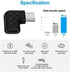 USB C Right Angle Adapter,90 Degree USB C to USB Type-C Male to Female Adapter (3 Pack). Support USB-C 3.1 PD 100W Quick Charge 10Gb/s Data Transf...