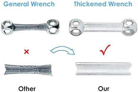WOTOW Bike Repair Tool Kit, 10 in 1 Wrench Heavy Duty Reinforced Metal Bicycle Spanner Hexagon 6-15mm Multifunction Handy Portable Maintenance Fix...