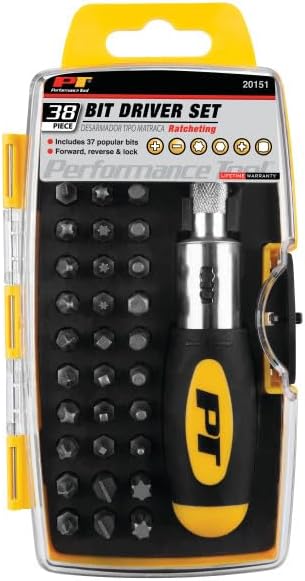 Performance Tool 20151 38-Piece Ratcheting Driver Set With Clear View Storage Case...