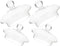 UPKOCH Tea Steeper Tea Steeper 4 Pack Glass Teapot Lid Replacement Teapot Strainer Covers Tea Filters Lids Tea Steepers Covers Teapot Spare Part G...