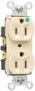 Legrand Pass & Seymour 8200HI 15 Amp Hospital Grade Heavy Duty Compact Design Duplex Receptacle Outlet, Back and Side Wire, Ivory (1 Count)...