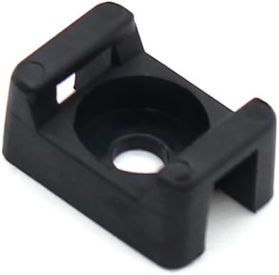 (100 Of Pack) Black 4.5mm Cable Tie Mount Base Saddle Type Mount Screw Wire Bundle Base Holder Width Cable Large Size 0.6 inch...