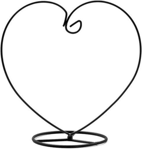 Ornament Display Stand Home Wedding Decoration Rack Plant Display Stand Heart Shaped Holder for Hanging Glass Globe Ball Air Plant Terrarium Ornam...