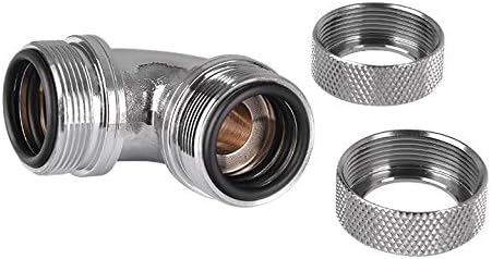 Thermaltake Pacific 16 mm G1/4 PETG Tube 90-Degree Dual Compression OD - Chrome...