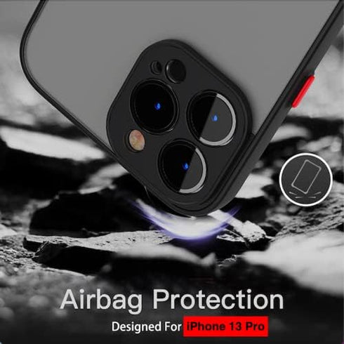 Black iPhone 13 Pro Case - Anti-Fall, Waterproof, and Four Corner Shockproof iPhone 13Pro Case Protective/Thin Cover iPhone 13 Pro Made from PC & ...